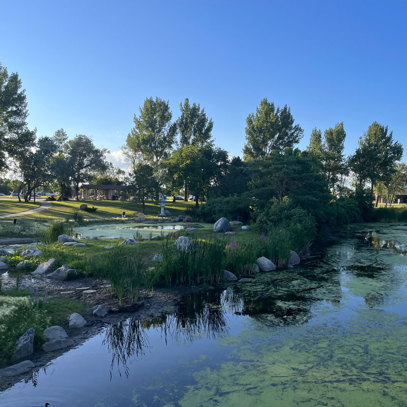 Sertoma Park is chill and calm with loads of nooks to read in!