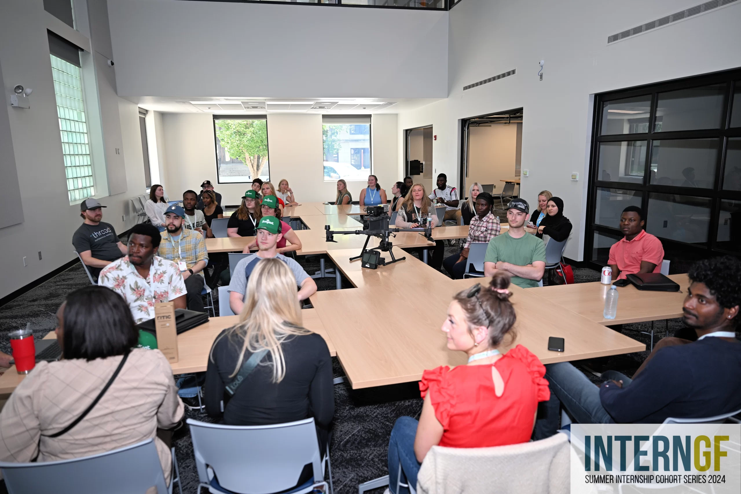 intergf-hive InternGF summer cohort at the Hive in Downtown Grand Forks.
