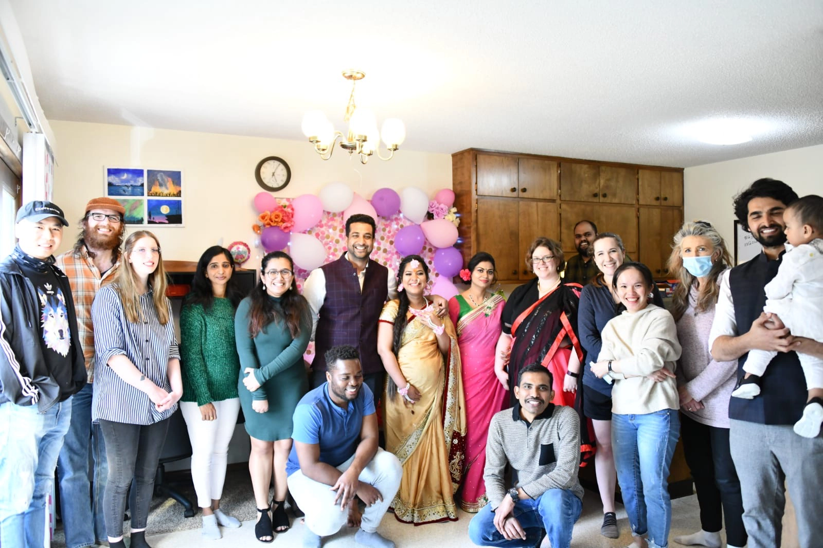 international-students-in-grand-forks-hosting International students in Grand Forks at baby shower in Grand Forks.