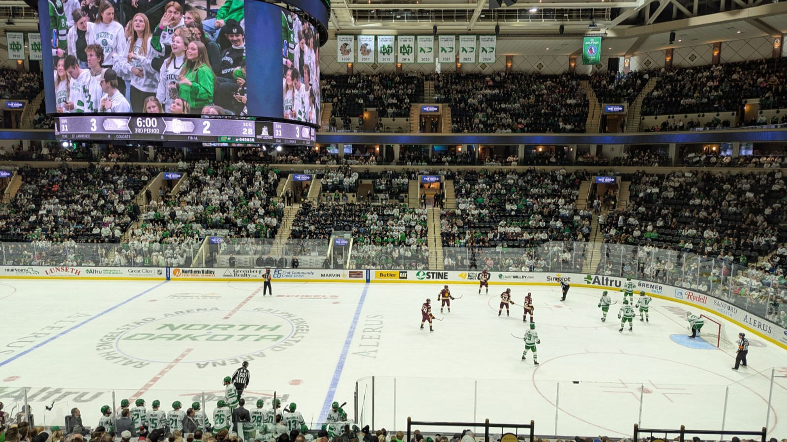 An image of a packed night at the Ralph for a home hockey game!