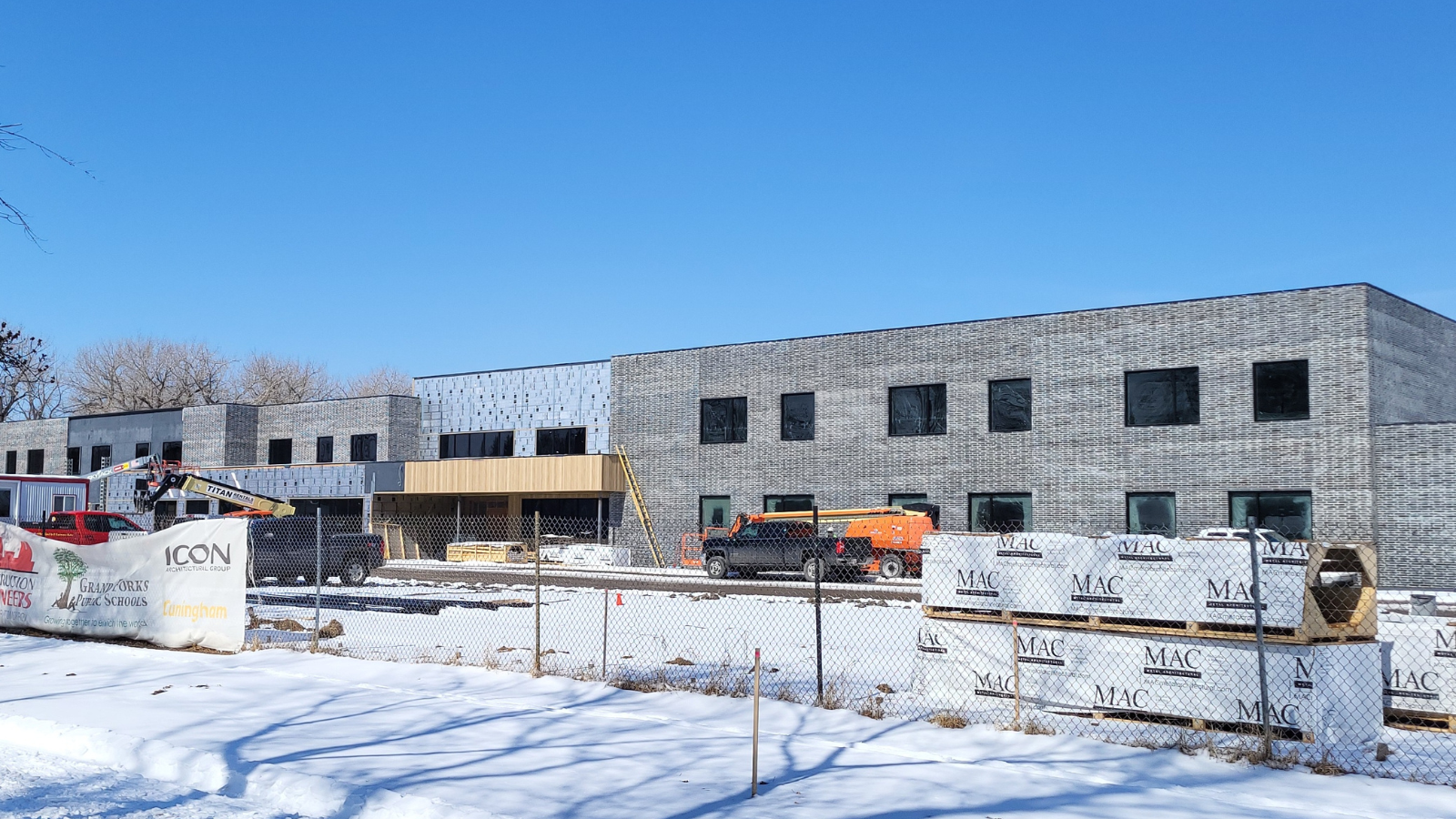 An exterior image of the upcoming addition to the new valley middle school!