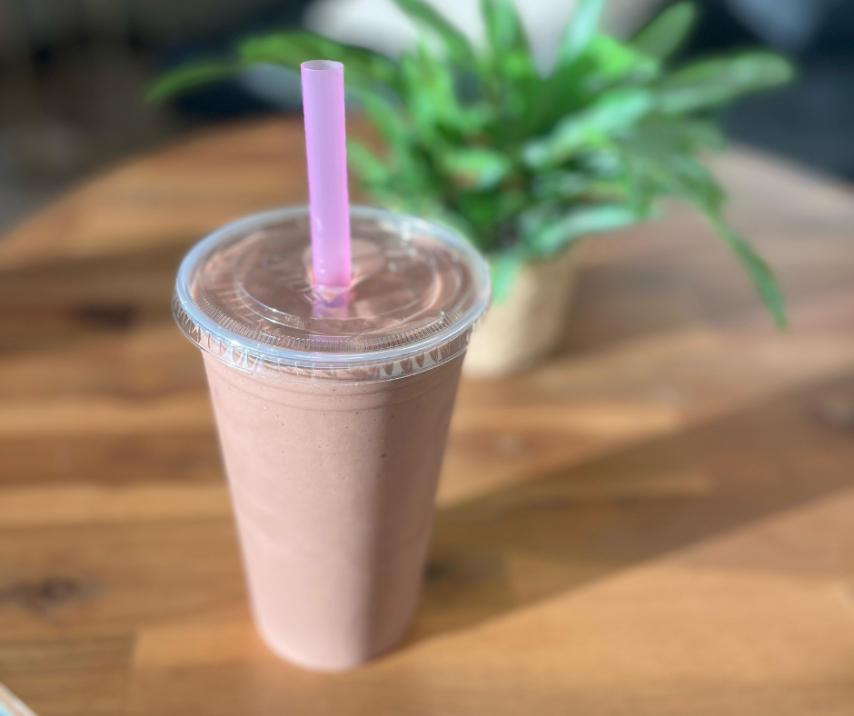 Sublime Nutrition Shake Photo Sublime shake is on full display with a pink straw!