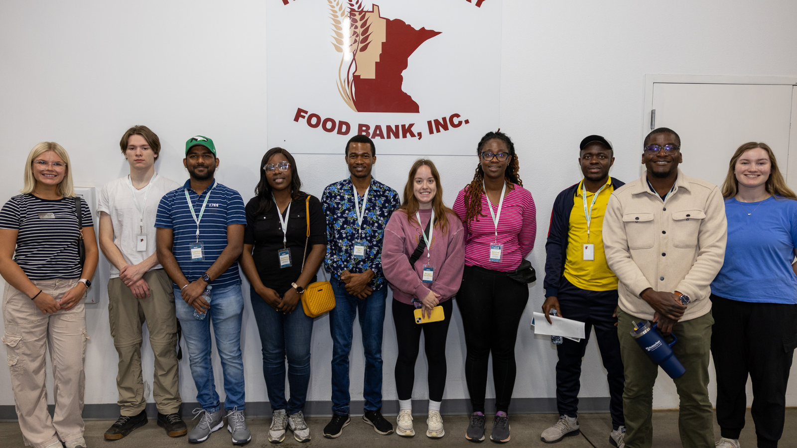 Food Bank Volunteering Photo A group of volunteers poses for a photo after helping at the Food Bank