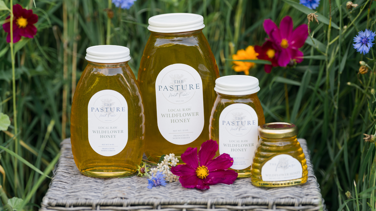 Honey Products Photo PastureND lineup of products they sell locally! Different size jars of honey