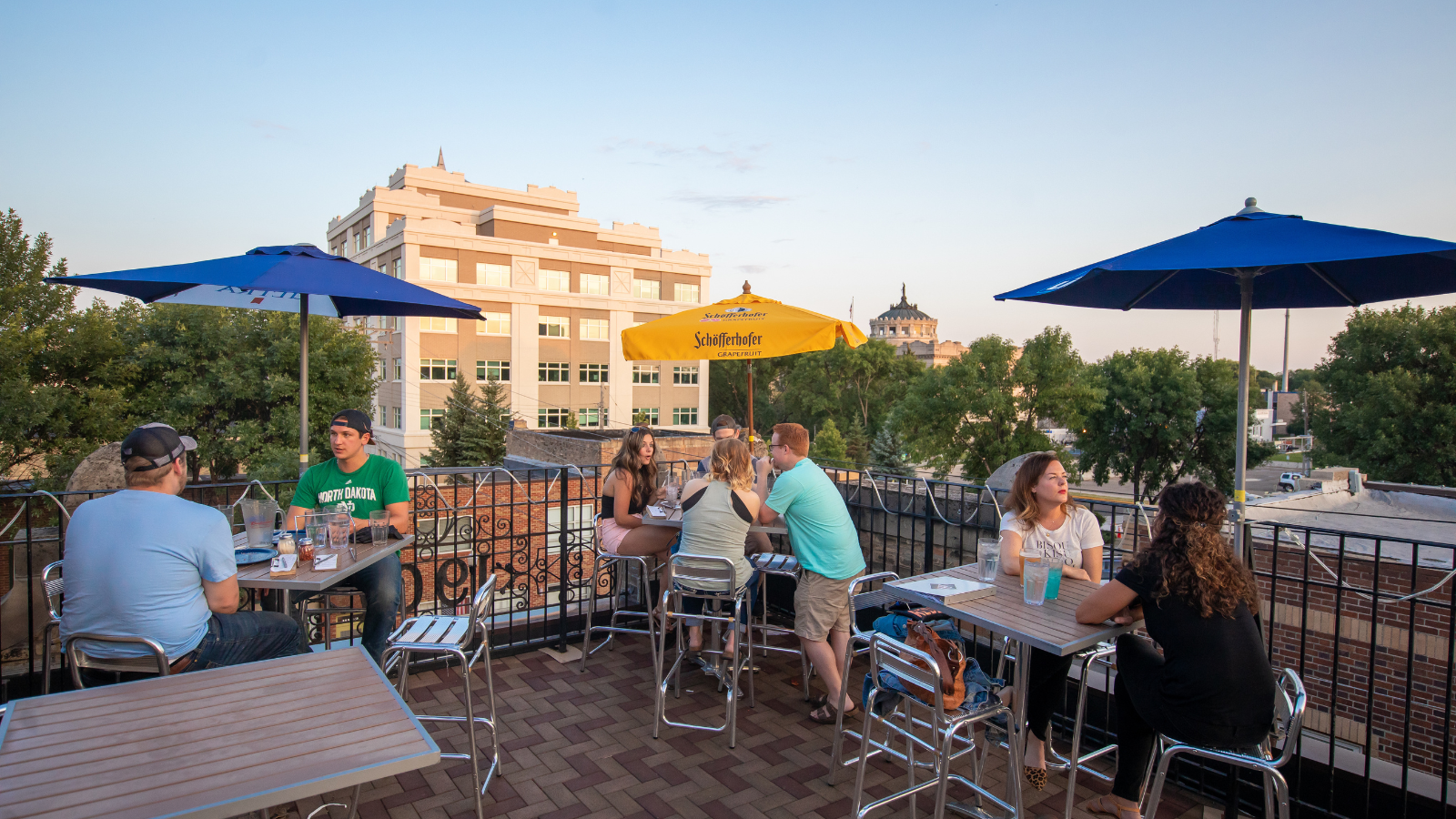 Rhombus Guys Pizza Patio Rhombus Guys patio in the evening time!